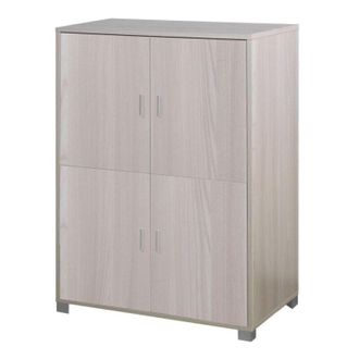 OEM Armario De Cuatro Puertas Con Estantes Para Oficina Light Elm 107x41x H162 Cm