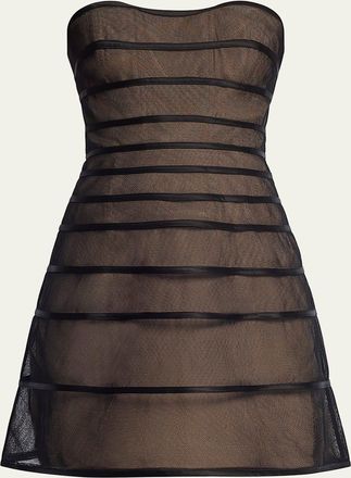 Bcbgmaxazria Strapless Fit-&-Flare Mini Dress