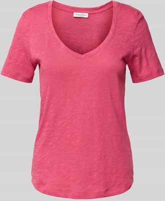 Marc O'Polo Regular Fit T-Shirt aus reiner Baumwolle in Pink, Größe S