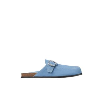 Jimmy Choo London Mules, male, Blue, Size: 11 US Suede Mules With Buckle