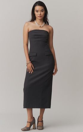 endless rose Strapless Slim Midi Dress