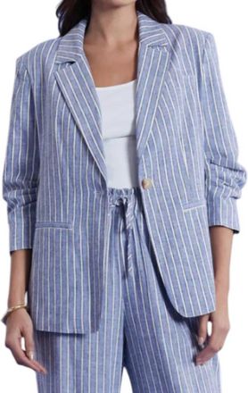 Tyler Böe Cooper Stripe Blazer In Bermuda Blue