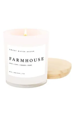 Sweet Water Decor Farmhouse 11 oz. White Jar Candle at Nordstrom