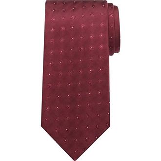 Calvin Klein Mens Narrow Tie Burgundy - Size: One Size