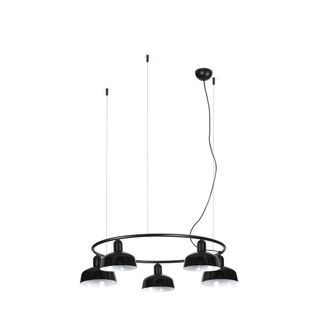 Netlighting Tatawin Small Pendant Ceiling Light Gloss Black 5x E27
