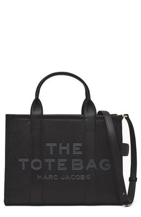 Marc Jacobs The Leather Medium Tote Bag in Black at Nordstrom
