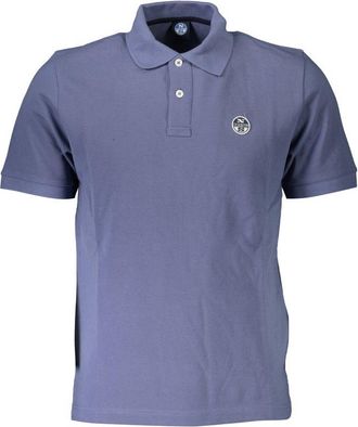 North Sails Mens Classic Polo Shirt - Light Blue Cotton - Size Medium