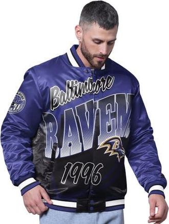 Starter Mens Starter Purple Baltimore Ravens Pass Rush Varsity Full-Snap Jacket at Nordstrom, Size Xx-Large
