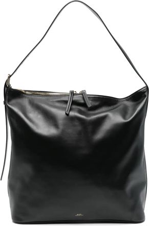 A.P.C. Borsa a spalla in pelle - Nero