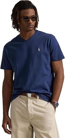 Polo Ralph Lauren Classic Fit Jersey V-Neck T-Shirt Mens Clothing Rustic Navy : LG, Jersey/Cotton