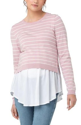 Ripe Sia Nursing Knit Dusty Pink / White at Nordstrom, Size X-Small