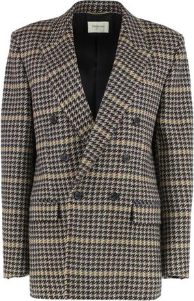 Saint Laurent Checkered Wool Jacket