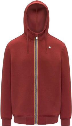 K-Way Red Zip Up Logo Hoodie
