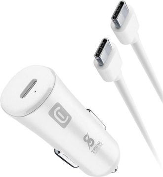 Cellularline Cellularline Super Fast Car Power Kit 25w - Usb-c To Usb-c - Samsung