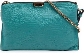Burberry Pre-owned Burberry Grain Check Embossed Leather Peyton Crossbody Ladies VYIBPRRXT0UQAX61
