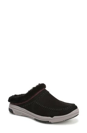 Ryk&auml; Arrow Faux Fur Trim Mule in Black at Nordstrom, Size 5