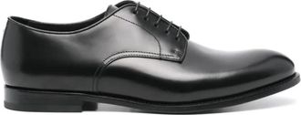 Doucal's Brushed Leather Derby Schoenen - Heren - Nette schoenen - Zwart - 41 EU - Leer - Schoenen