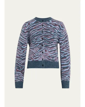 3.1 Phillip Lim Tiger-Print Alpaca-Blend Cardigan