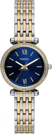 Fossil Womens Carlie Blue Dial Watch