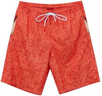 Isaia Red Polyester Swim Mens Shorts