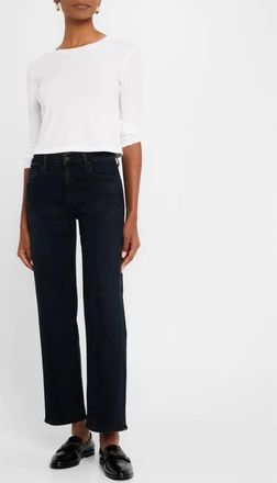 Mother Mid Rise Rambler Zip Ankle Jeans In Night In Venice