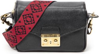 Miu Miu Pre-owned Womens Pushlock Crossbody Shoulder Bag - Black - One Size