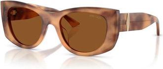 Jimmy Choo London Butterfly Zonnebril - Dames - Zonnebrillen - Bruin - 52 MM - Accessoires