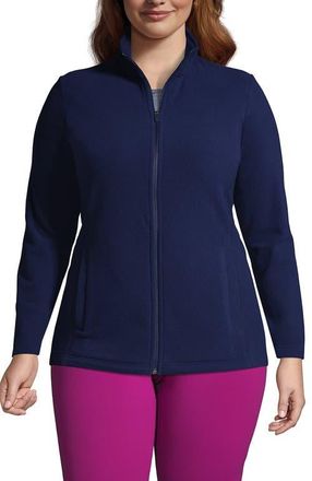 Lands End Anyweather Fleece Full Zip Jacket in Deep Sea Navy at Nordstrom, Size 1X