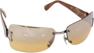 Bulgari Pre-owned Accessories, female, Brown, Size: ONE SIZE Pre-owned Plastic Sunglasses