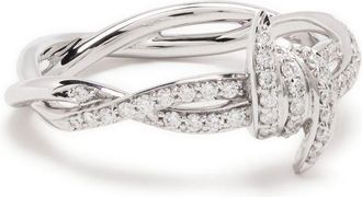 Stephen Webster 18kt white gold Thorn Forget Me Knot diamond ring - women - Diamond/18kt White Gold - 7 - Silver