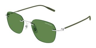 Montblanc MB0430S 005 Mens Sunglasses Silver Size 53