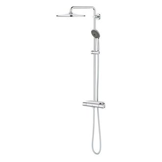 GROHE Vitalio Joy Regendoucheset Opbouw - hoofddouche 31cm - handdouche rond - zeepschaal - chroom