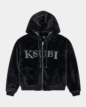 Ksubi Men & apos;s Walkout Logo Faux-Fur Hooded Jacket