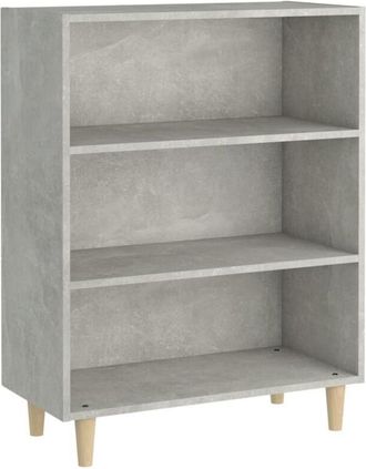 vidaXL Vidaxl - Aparador de madera contrachapada gris hormigón 69,5x32,5x90 cm