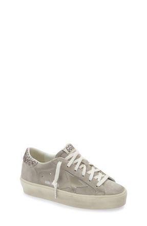 Golden Goose Hi Star Platform Sneaker in Beige/Silver at Nordstrom, Size 10Us