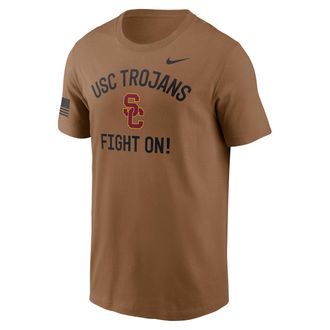Nike USC Courtside Nike Mens Dri-FIT College T-Shirt in Brown | 02ET2EASCJ-WYJ