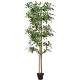 vidaXL Rbol De Bamb&uacute; Artificial Con 1520 Hojas Verde 200 Cm Vidaxl