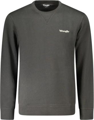 Wrangler Cotton Sweatshirt - Heren - Sweatshirts - Zwart - M - Katoen - Hoodies & sweatvesten