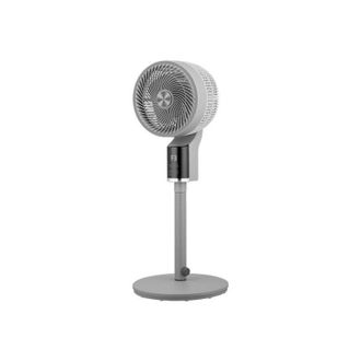 Fabrilamp Fabrilamp - Ventilador De Pie Persa Gris/cromo 50w 3vel Regx33x33cm Oscilante, Display, Remoto Y Temporizador