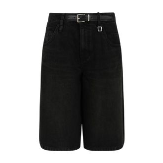 Wooyoungmi Wooyoungmi, Dames, Korte broeken, Zwart, Maat: 4XS Denim