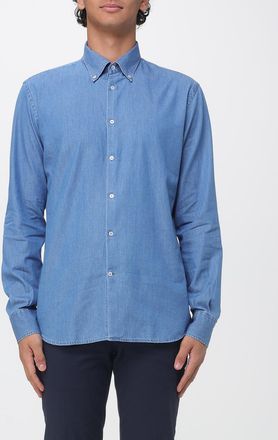 Brooksfield Camicia in twill di cotone con colletto button-down