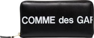 Comme Des Gar&ccedil;ons Accessoires, Heren, Zwart, ONE Size, Leer, Enorme Logo Portemonnee