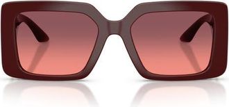 Versace 55mm Square Sunglasses in Burgundy /Pink Violet at Nordstrom
