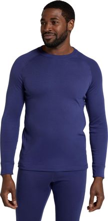 Mountain Warehouse Talus Mens Thermal Baselayer Top - Quick Drying Jumper, Easy Care, Long Sleeves, Sweater, Breathable, Lightweight & High Wicking Dark Blue (Round Neck