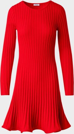 Akris Reversed Rib Knit Mini Dress