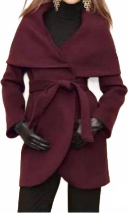 Elie Tahari The Marla Coat In Merlot