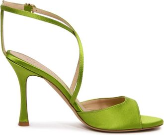 Roberto Festa Milano Xose Satin Sandal Pistacchio Groen - Dames - Sandalen met hakken - Groen - 37 EU - Schoenen