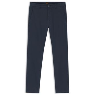 BOSS Slim-fit chinos in printed stretch-cotton twill