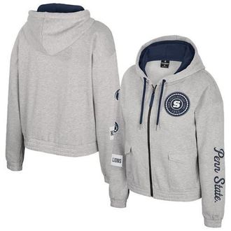 Colosseum Womens Colosseum Gray Penn State Nittany Lions Alfie Full-Zip Hoodie Jacket at Nordstrom, Size Xx-Large