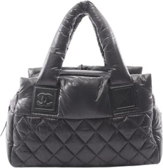 Chanel Pre-owned Vintage Nylon Handbag - Dames - Vintage Handtas - Zwart - ONE Size - Nylon - Vintage